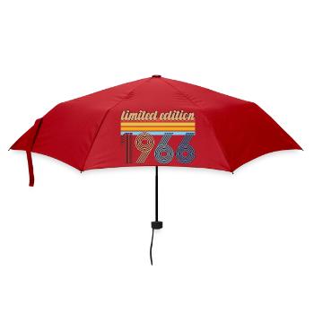 Anniversaire Vintage 1966 Rétro Cadeau Né En 1966 - Parapluie standard - rouge - Devant