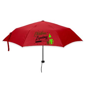 Christmas Loading - Regenschirm (klein) - Rot - Vorne