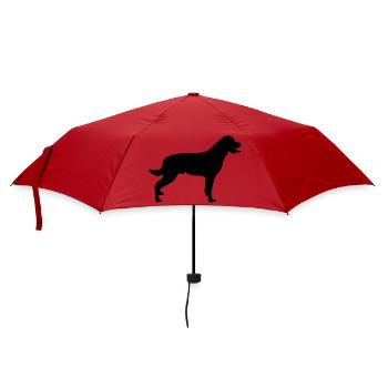 Hund - Regenschirm (klein) - Rot - Vorne