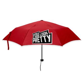 You Look Pretty Funny Complement Self Love Logo - Umbrella (small) - red - Front