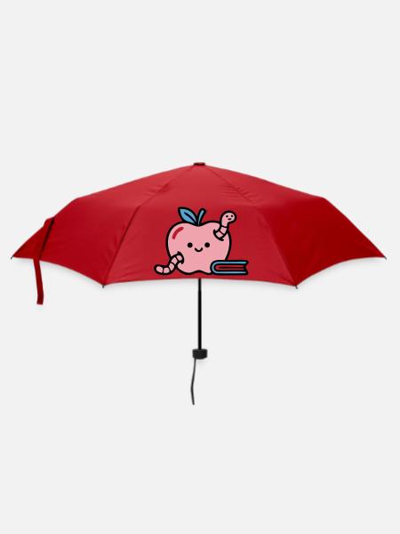Classroom Apfel Logo - Regenschirm (klein) - Rot