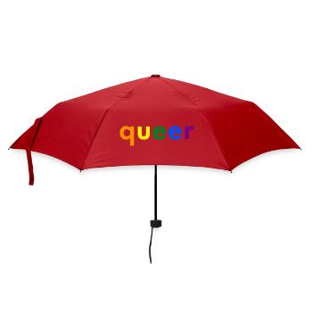 Queer Simple - Regenschirm (klein) - Rot - Vorne