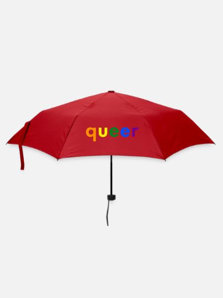 Queer Simple - Regenschirm (klein) - Rot
