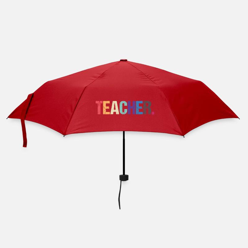 Conception colorée de TEACHER - Parapluie standard - rouge