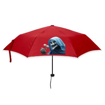Rose blanche pour la cape de tête de tête de faucheuse - Parapluie standard - rouge - Devant