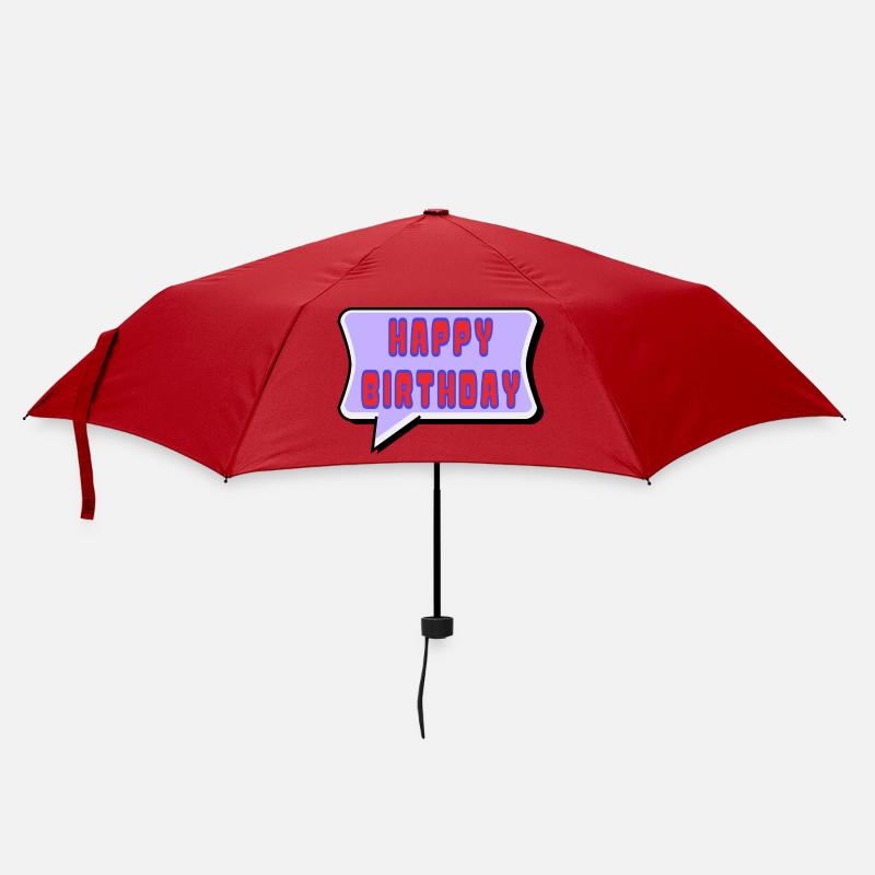 HAPPY BIRTHDAY - Parapluie standard - rouge