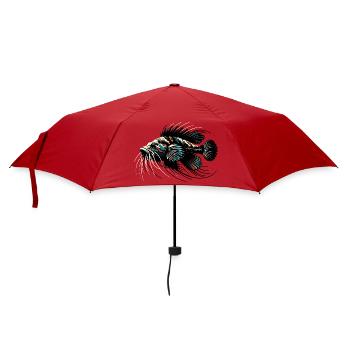 Poisson-chat d’aquarium, poisson-chat d’antenne, minimaliste - Parapluie standard - rouge - Devant