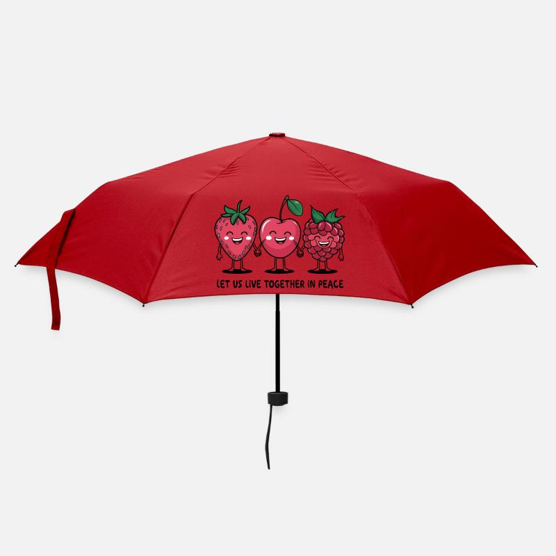 Beeren des Friedens - Regenschirm (klein) - Rot