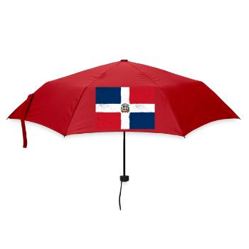 Flagge der Dominikanischen Republik – Tropical Pride - Regenschirm (klein) - Rot - Vorne