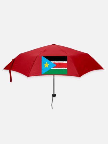 Flagge des Südsudan - Regenschirm (klein) - Rot
