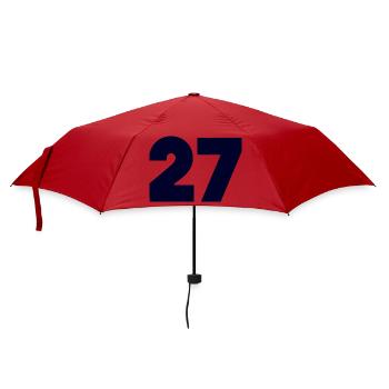 Fett 27 Numerisches Emblem - Regenschirm (klein) - Rot - Vorne