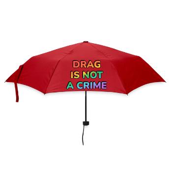 Drag ist kein Verbrechen – Regenbogen-Glyphen - Regenschirm (klein) - Rot - Vorne