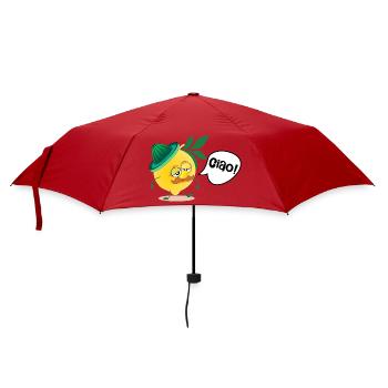 Italien Zitronen Schnurrbart - Regenschirm (klein) - Rot - Vorne