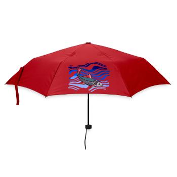 Fisch - Regenschirm (klein) - Rot - Vorne