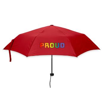 Regenbogen proud schwarz - Regenschirm (klein) - Rot - Vorne