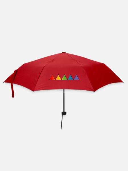 Regenbogen LGBTQ triangles - Regenschirm (klein) - Rot