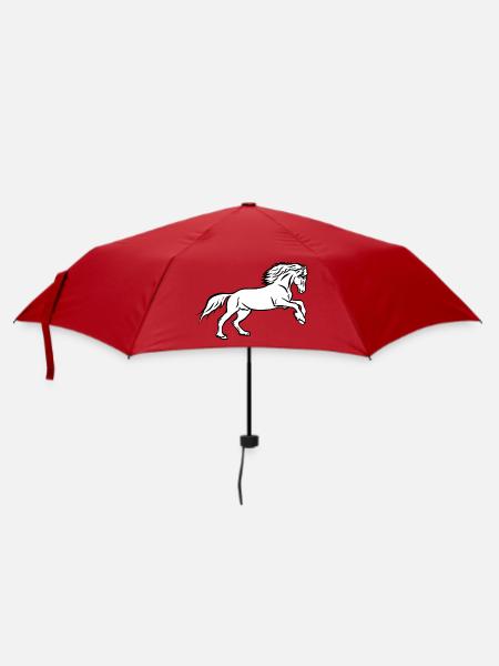 Pferde-Power - Regenschirm (klein) - Rot