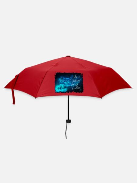 Schwimm durch die Sterne - Regenschirm (klein) - Rot
