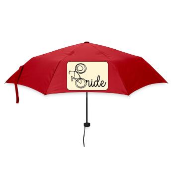 WEDDING CYCLING BIKE BRIDE HEN PARTY - Umbrella (small) - red - Front