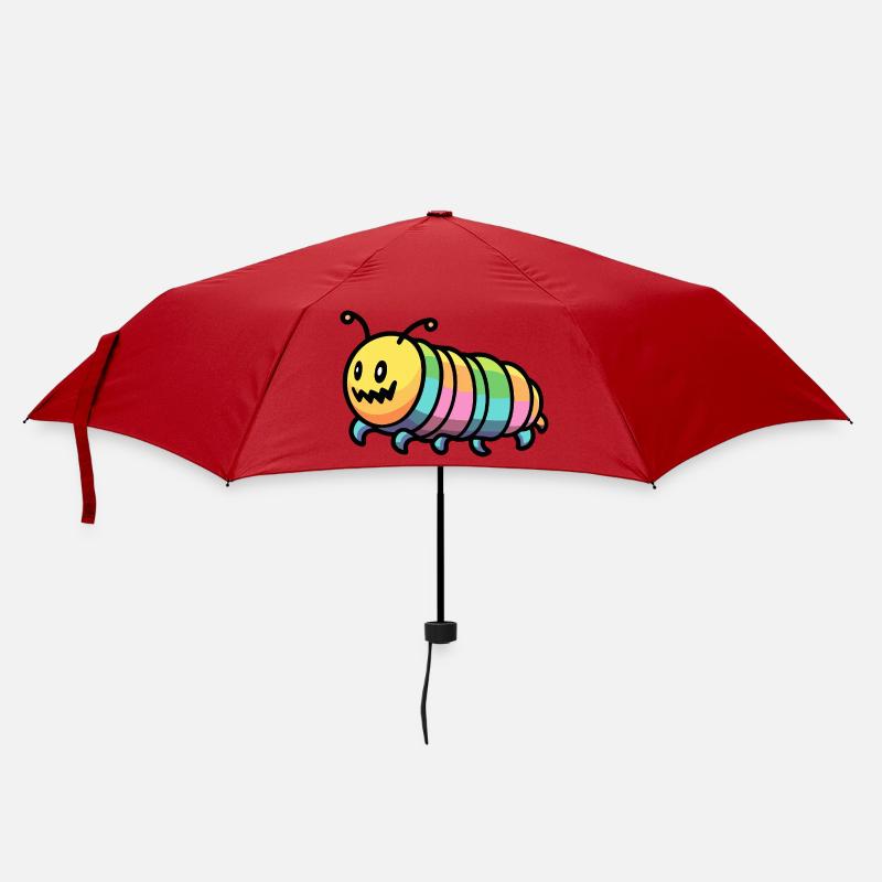 Wurm Halloween Zombie - Regenschirm (klein) - Rot