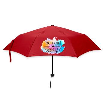 Be Real Not Perfect Watercolor Quote - Umbrella (small) - red - Front