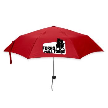 Forro para Todos – Tanzende Capybaras - Regenschirm (klein) - Rot - Vorne