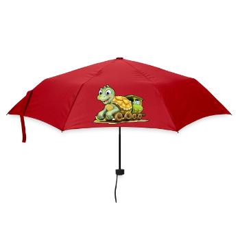 Turtle Railroad Turtle Rides Railroad - Umbrella (small) - red - Front