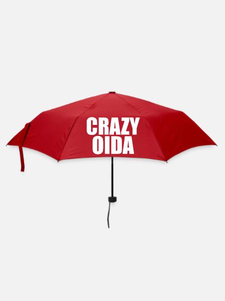 crazy_oida_shirt_geschenk_lustig_wien_oesterrei - Regenschirm (klein) - Rot