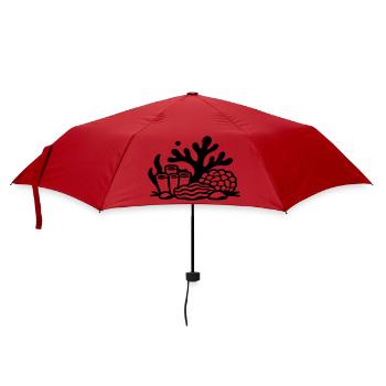Korallen Korallenriff Ozean - Regenschirm (klein) - Rot - Vorne