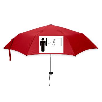 German Teacher - Umbrella (small) - red - Front