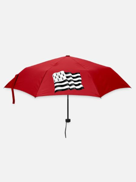 Bretonische Flagge - Regenschirm (klein) - Rot