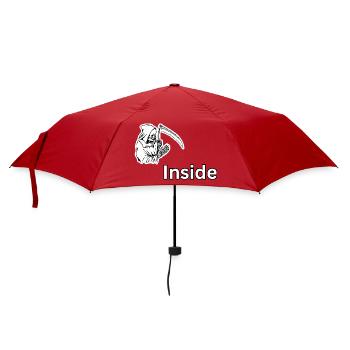 Dead Inside – Dark Skull Reaper Design  - Umbrella (small) - red - Front