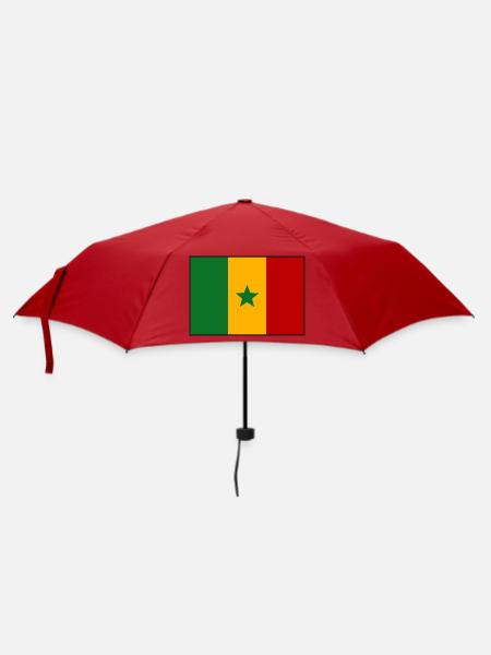 Senegal Flagge - Regenschirm (klein) - Rot