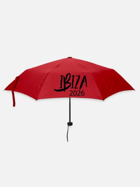 Ibiza_2026 - Regenschirm (klein) - Rot