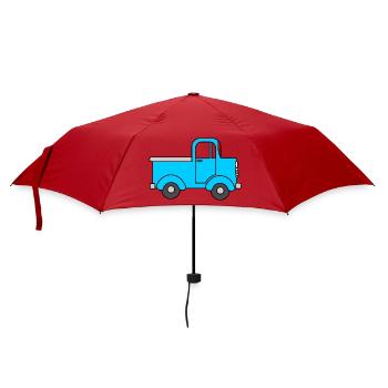 Cheerful truck blue, toy car as lo - Umbrella (small) - red - Front