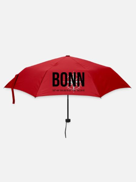 Koordinaten Bonn - Regenschirm (klein) - Rot