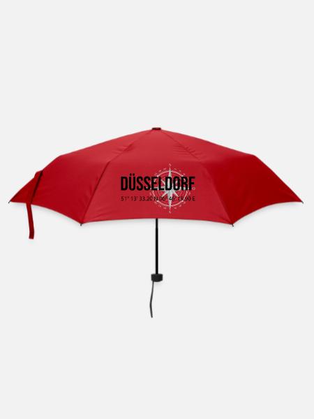 Koordinaten Düsseldorf - Regenschirm (klein) - Rot