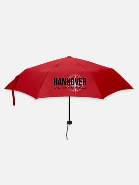 Koordinaten Hannover - Regenschirm (klein) - Rot