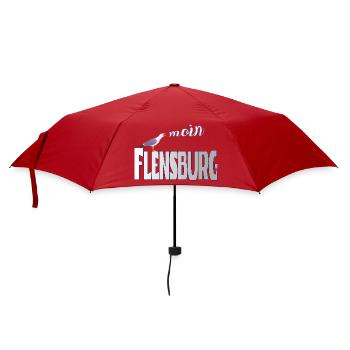 Flensburg Möwe & Moin Design - Regenschirm (klein) - Rot - Vorne
