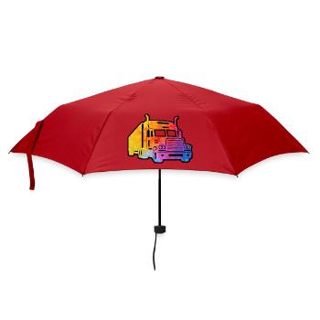 Colorful truck - Umbrella (small) - red - Front