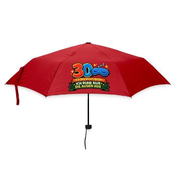 30 Nicht müde Augenruhe Design - Regenschirm (klein) - Rot - Vorne