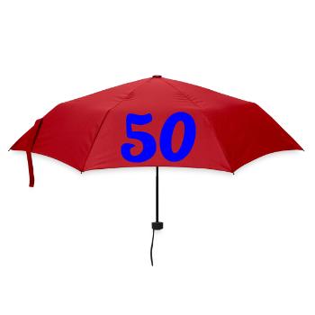 50. 50 YEARS. 50th ANNIVERSARY. 50 YEARS ANNIVERSARY. - Umbrella (small) - red - Front