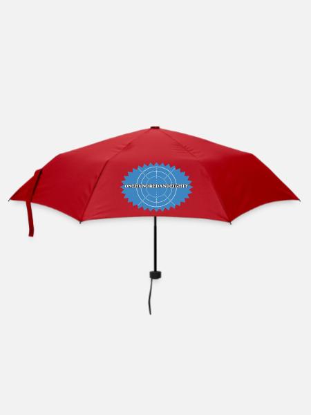 Hundertachtzig Zielscheibe Retro - Regenschirm (klein) - Rot