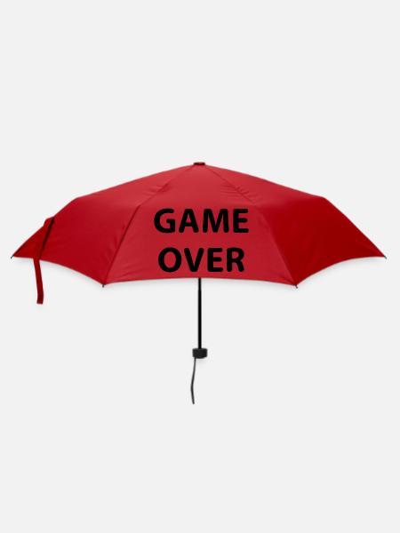 Game Over Gamer minimalistisch - Regenschirm (klein) - Rot