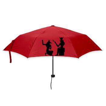Pyramid Egyptian hieroglyphics pharaoh - Umbrella (small) - red - Front