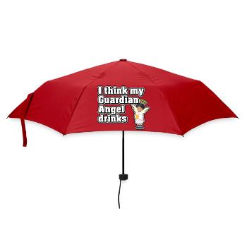 I think my guardian angel drinks - Umbrella (small) - red - Front