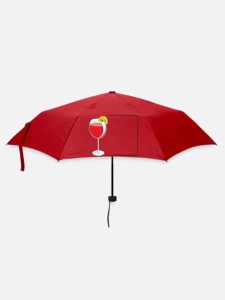 glas with apero in a frame - Regenschirm (klein) - Rot
