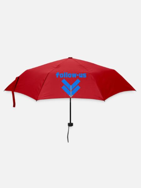 Follow us - Regenschirm (klein) - Rot