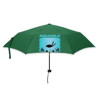 Diver Saying Design - Umbrella (small) - bottlegreen - Front