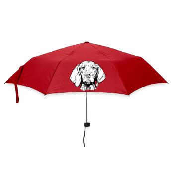 Magyar Viszla Kurzhaar 01 sw - Regenschirm (klein) - Rot - Vorne